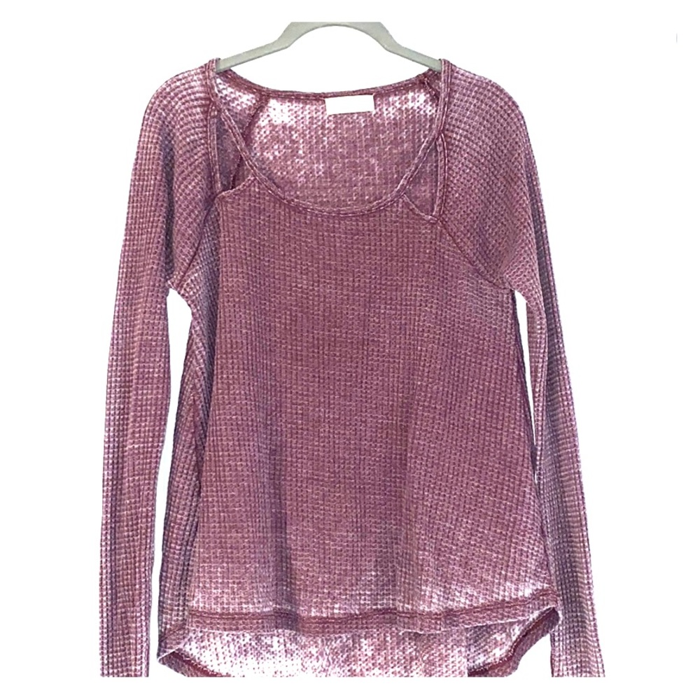 altar’d state waffle knit long-sleeve tee